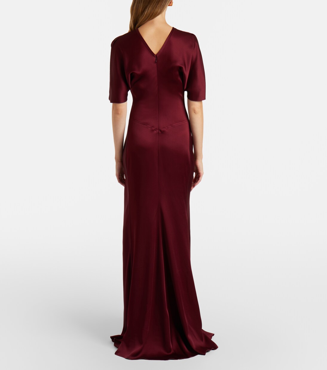 Abito lungo Isabella in raso | Victoria Beckham