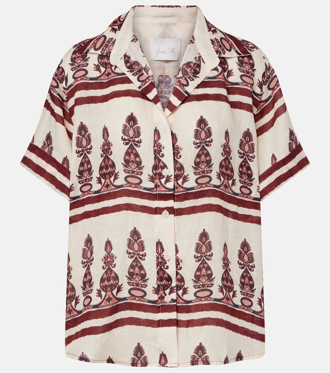 Printed linen shirt | Johanna Ortiz