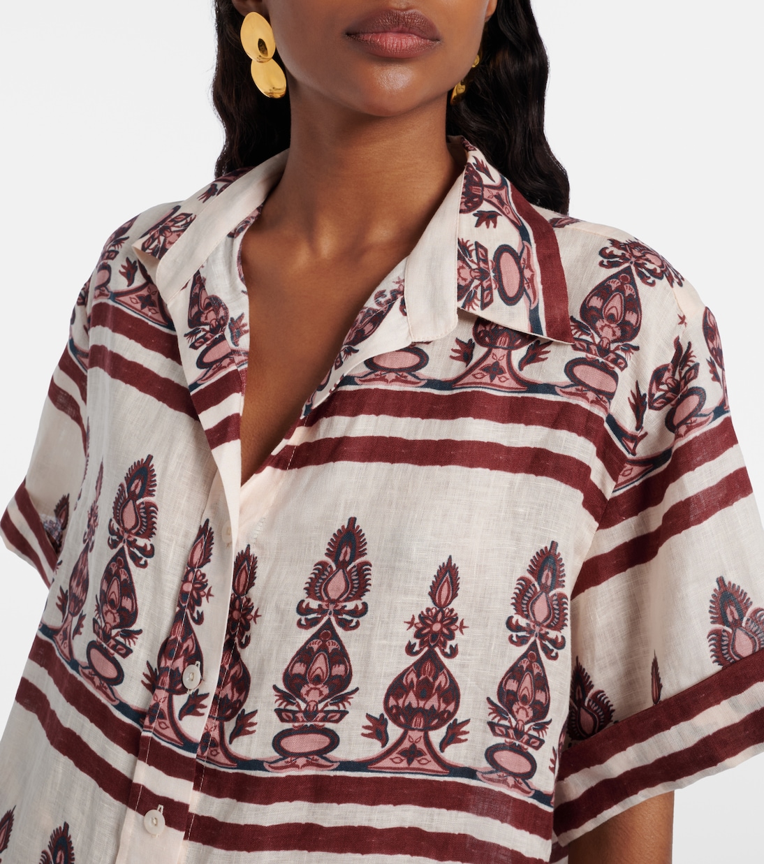 Printed linen shirt | Johanna Ortiz