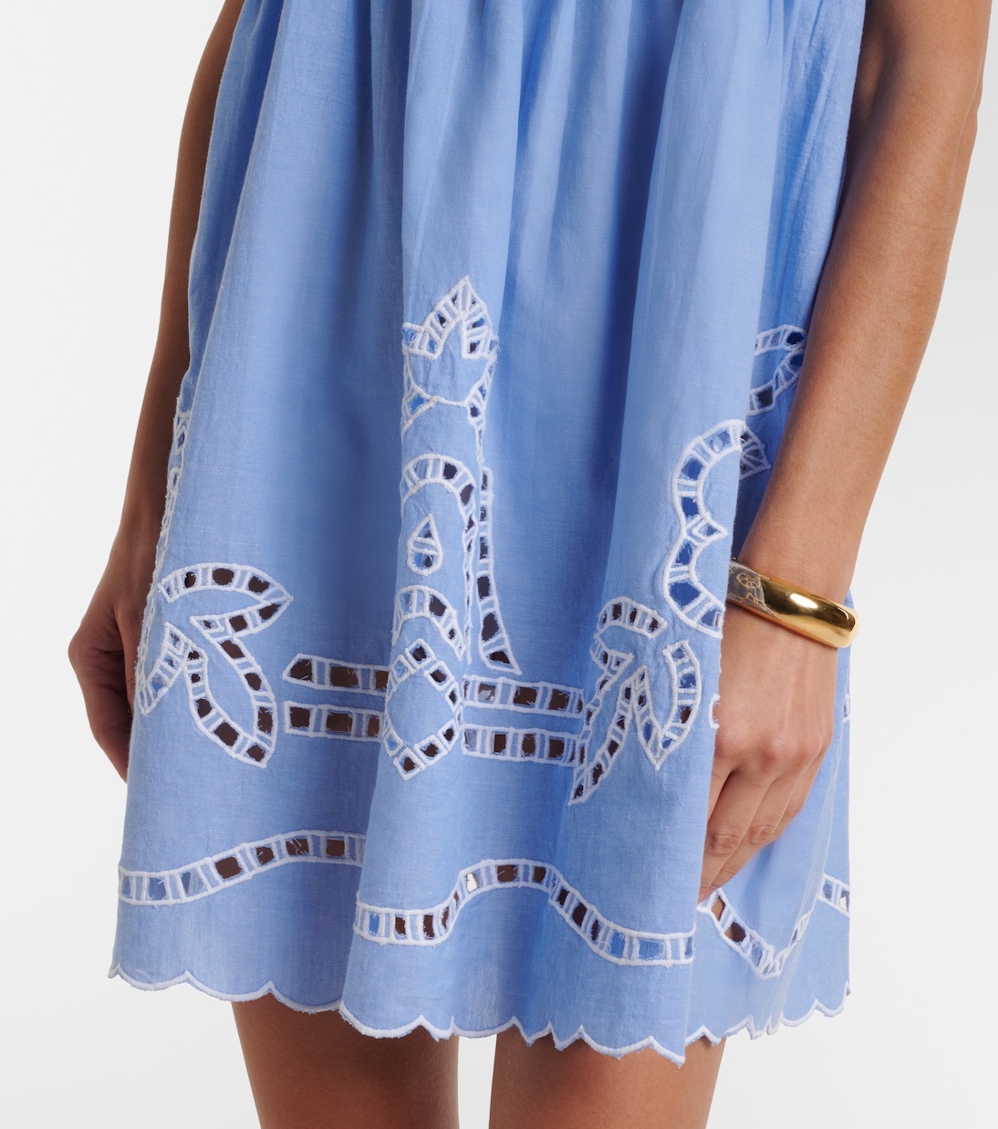 Abito corto in cotone sangallo | Juliet Dunn