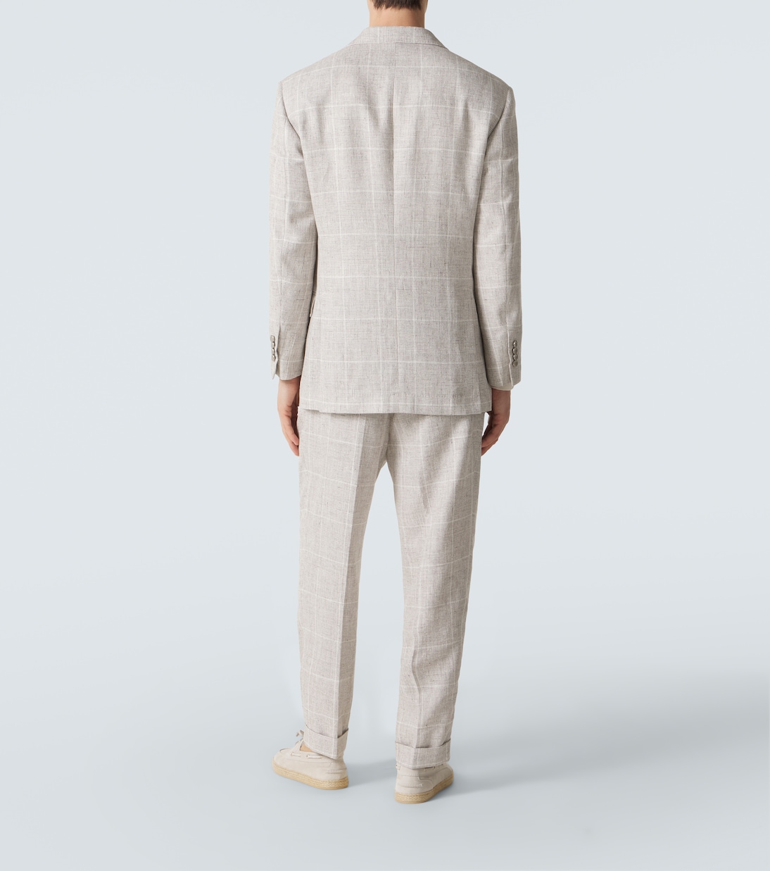 Prince of Wales linen-blend suit | Brunello Cucinelli