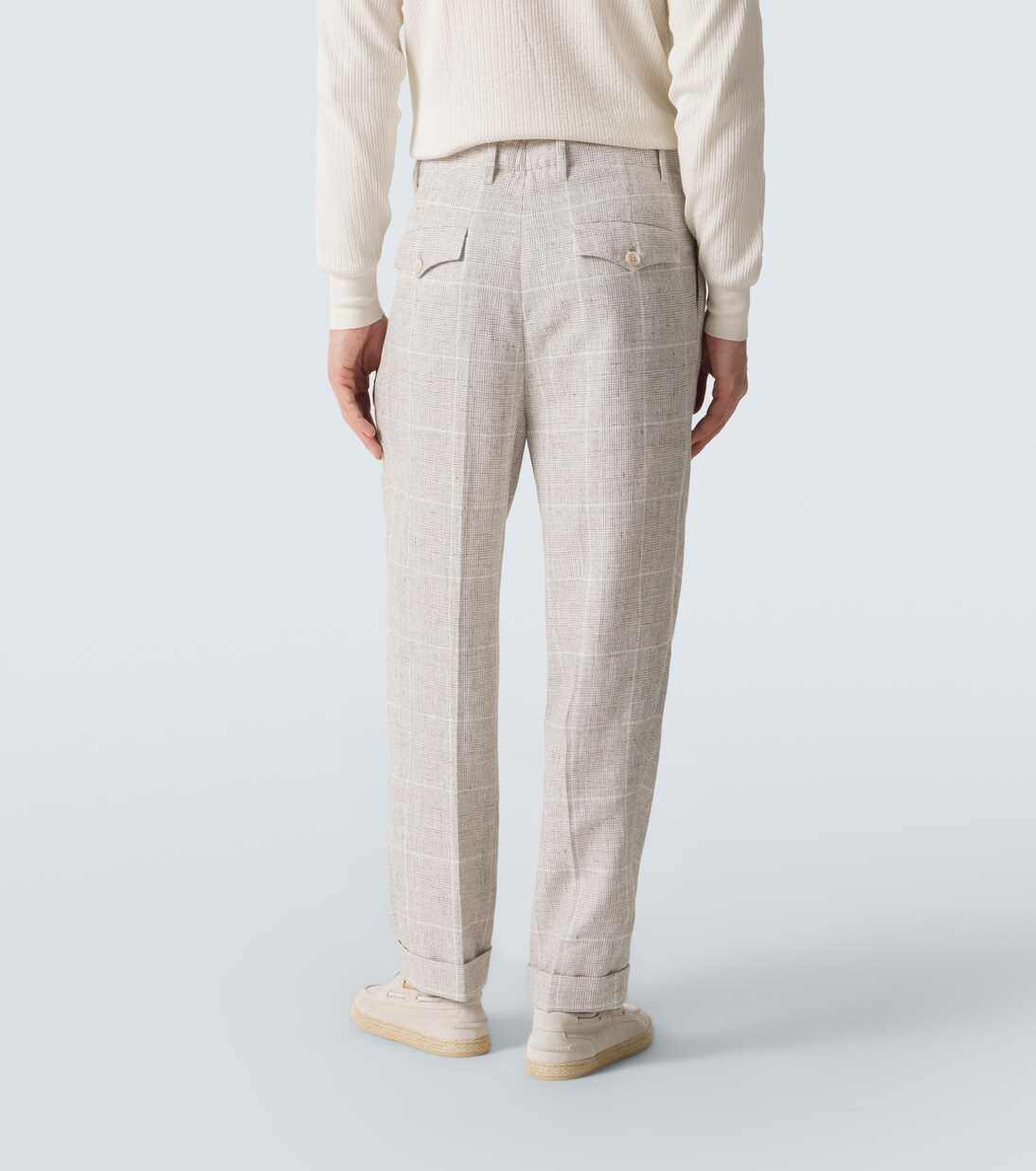 Prince of Wales linen-blend suit | Brunello Cucinelli
