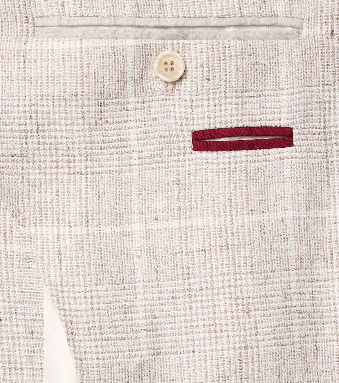 Prince of Wales linen-blend suit | Brunello Cucinelli