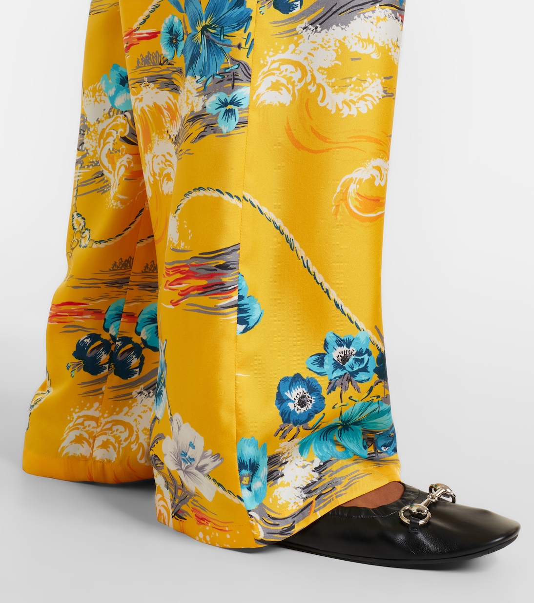 Printed silk twill Palazzo pants | Gucci