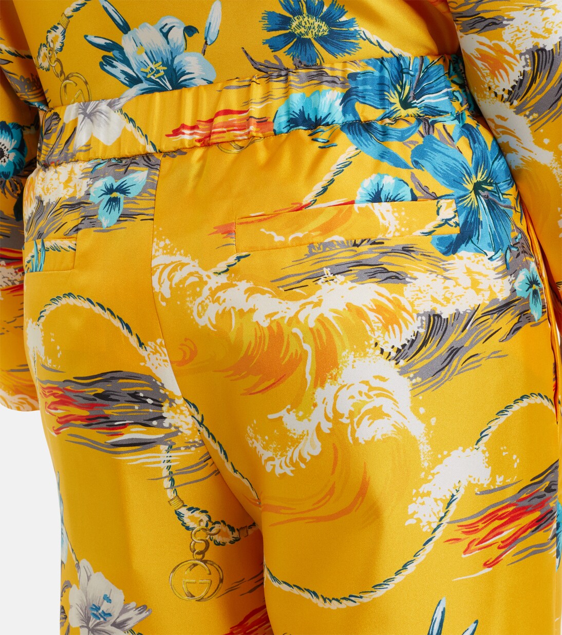 Printed silk twill Palazzo pants | Gucci