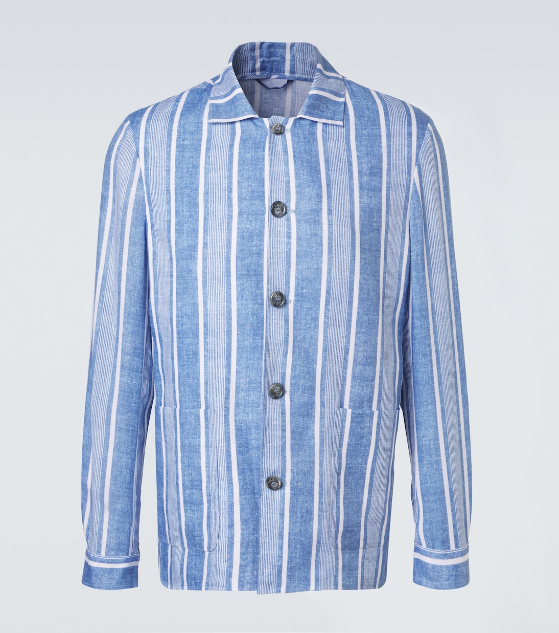 Camisa de lino a rayas | Fedeli