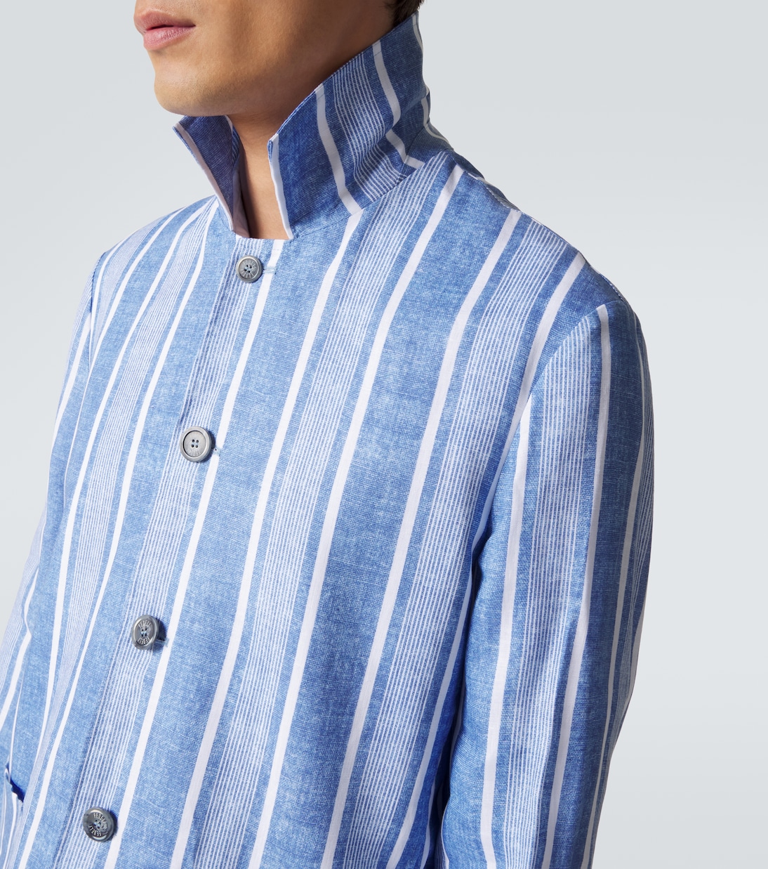 Camisa de lino a rayas | Fedeli