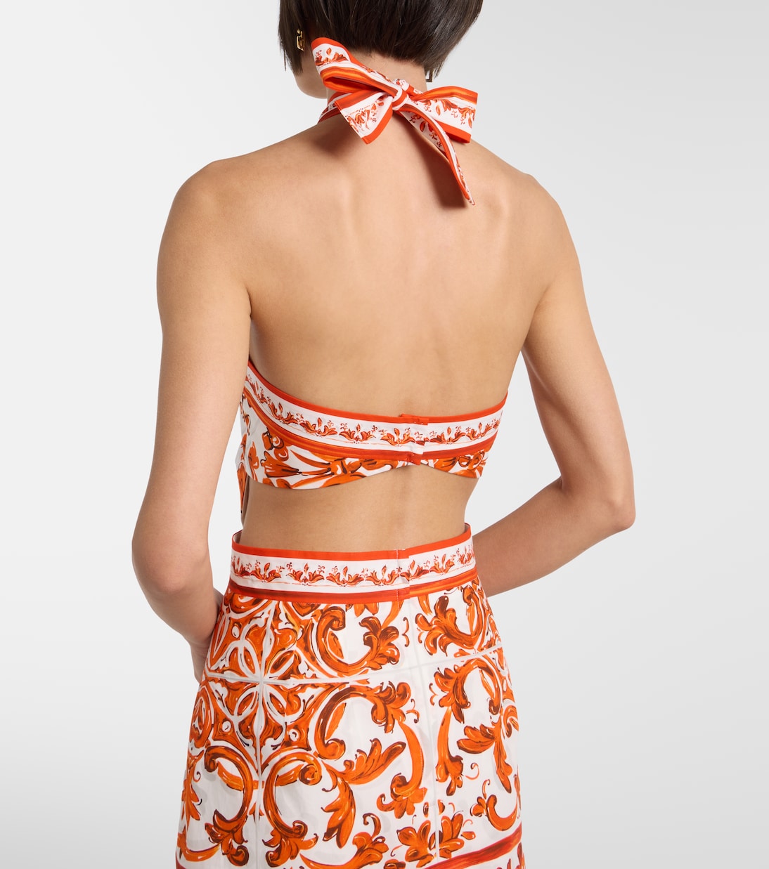 Minikleid Majolica aus Baumwollpopeline | Dolce&Gabbana