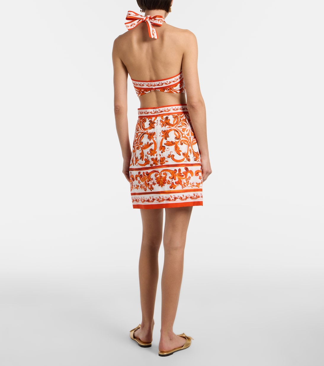 Minikleid Majolica aus Baumwollpopeline | Dolce&Gabbana