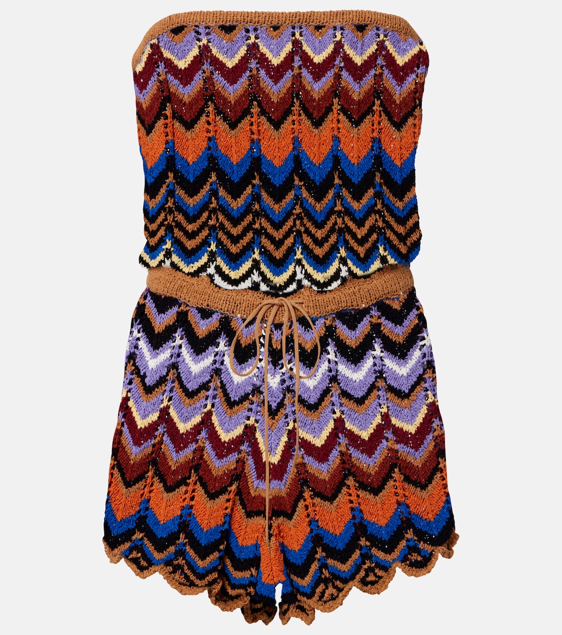Azul crochet cotton-blend romper | Faithfull