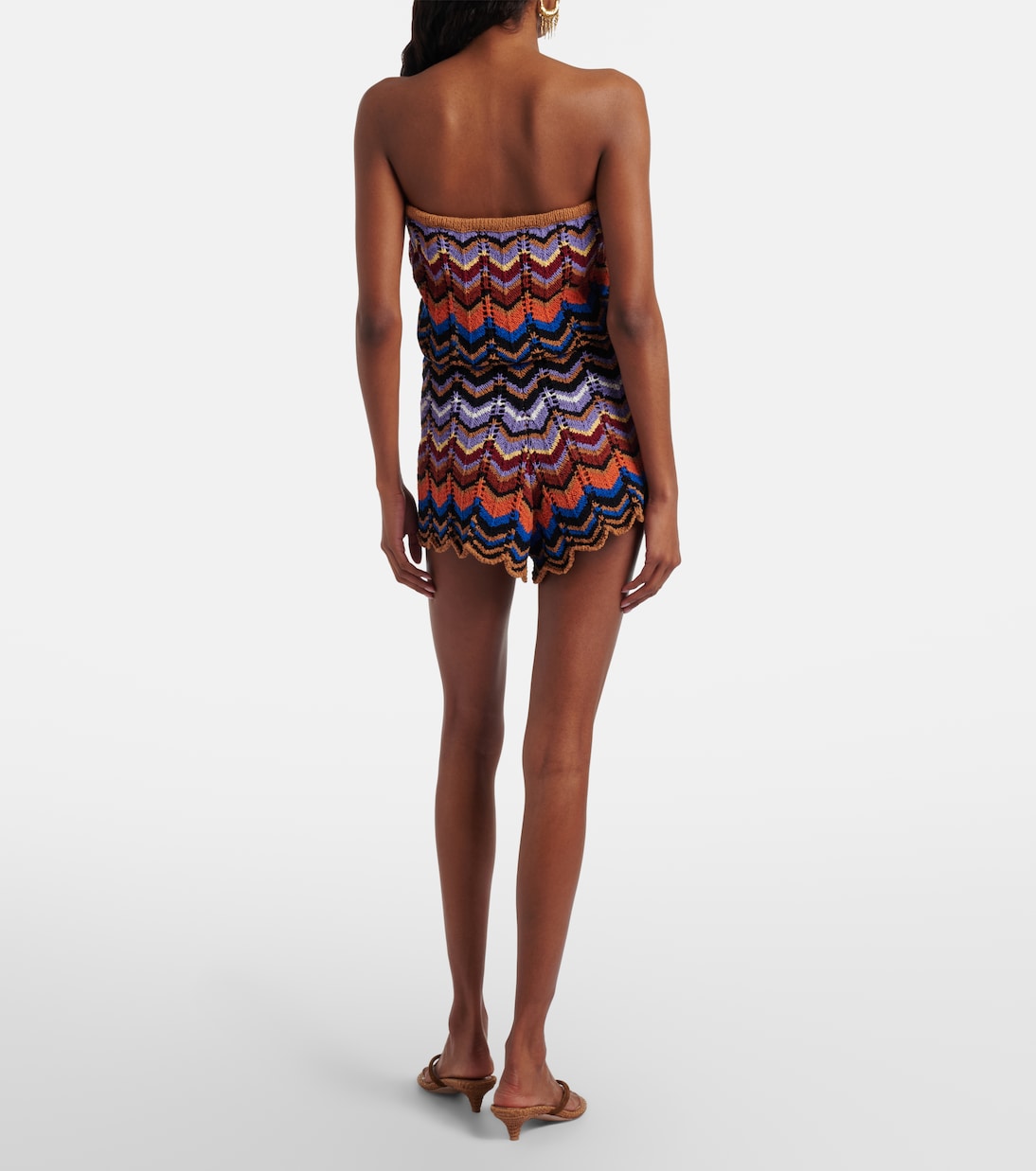 Azul crochet cotton-blend romper | Faithfull