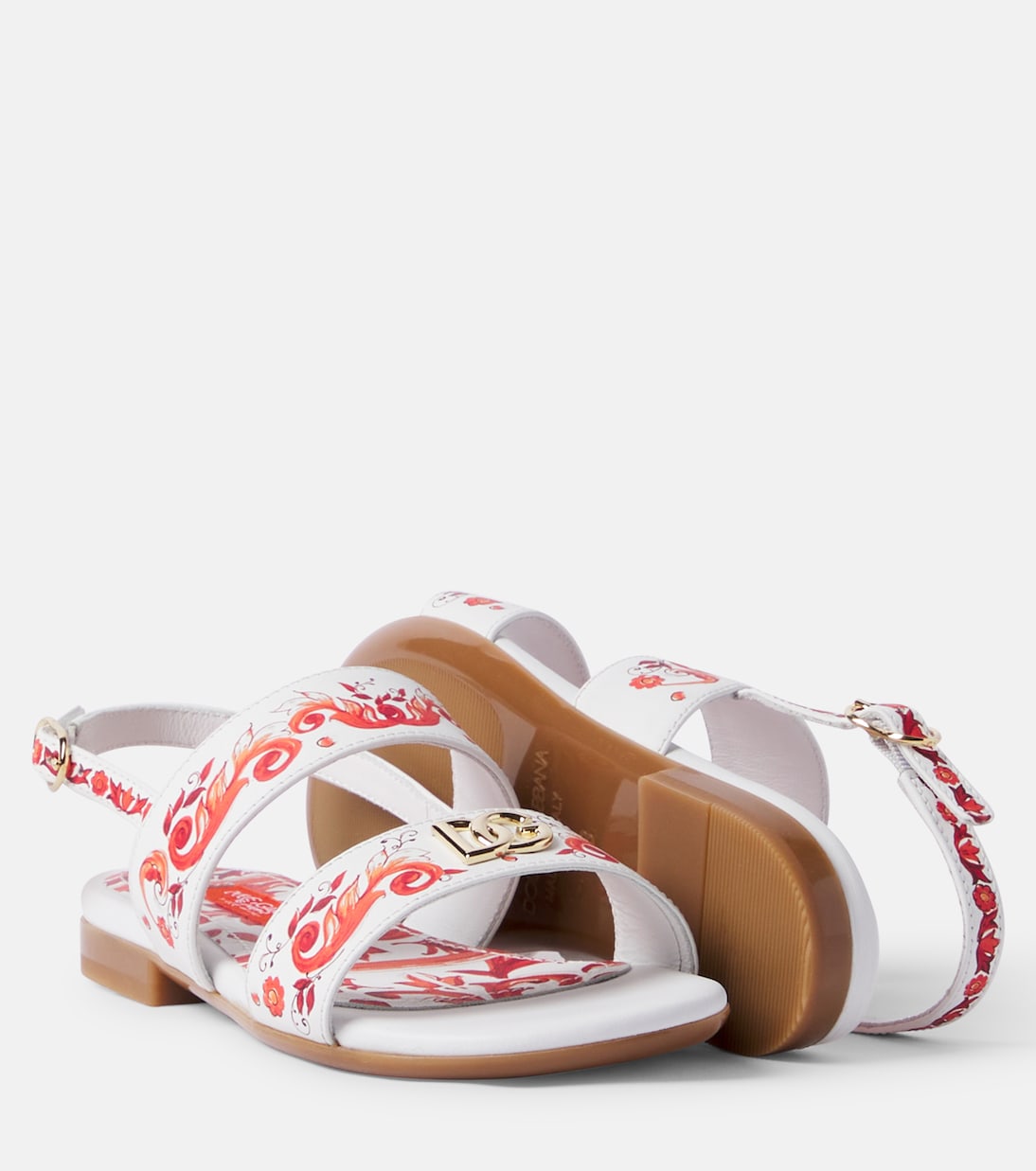 Majolica leather sandals | Dolce&Gabbana Kids