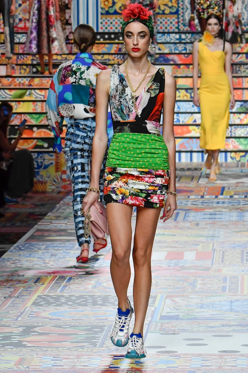 Printed stretch-silk minidress | Dolce&Gabbana