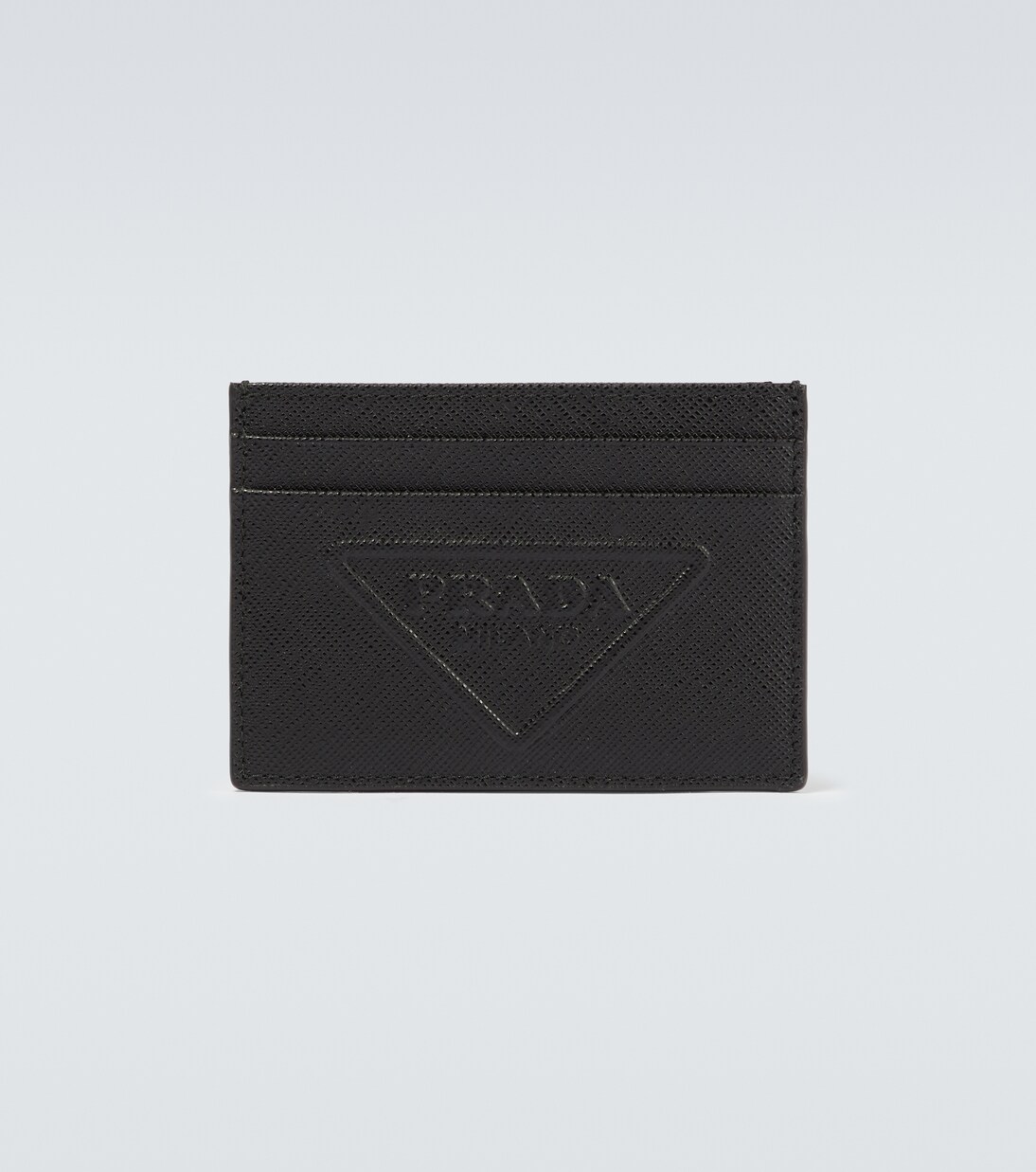 Logo-embossed leather card holder | Prada