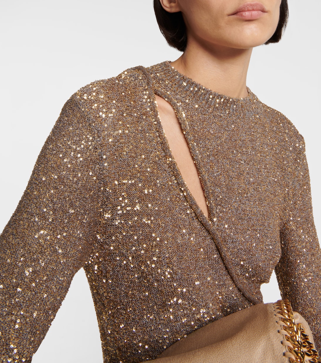 Minikleid aus Strick mit Pailletten | Stella McCartney