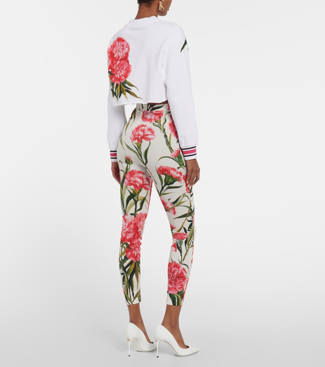 Cropped-Sweatshirt aus Baumwolle | Dolce&Gabbana