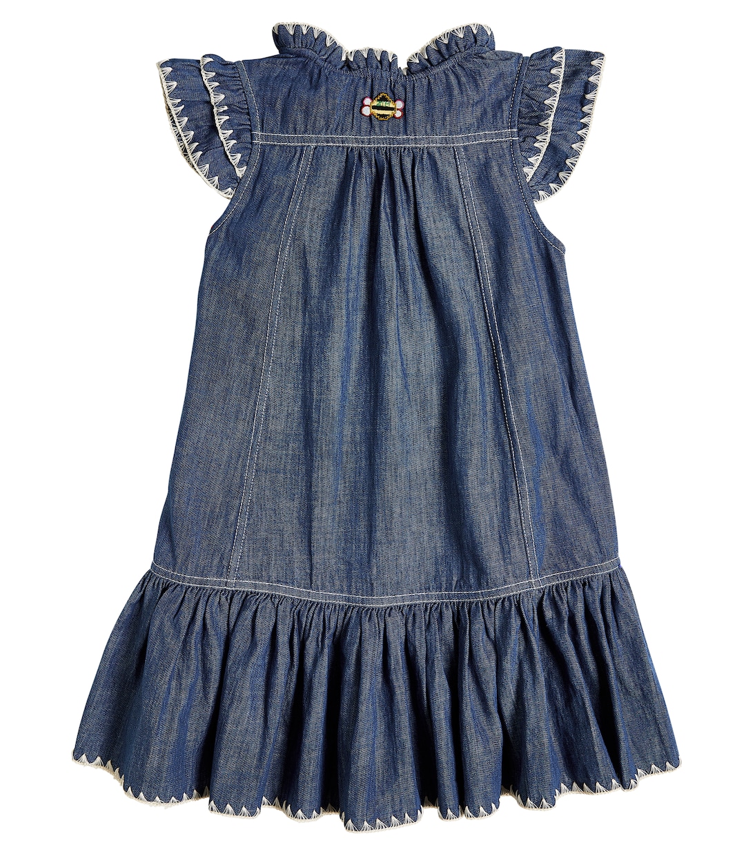 Devi embroidered denim dress | Zimmermann Kids