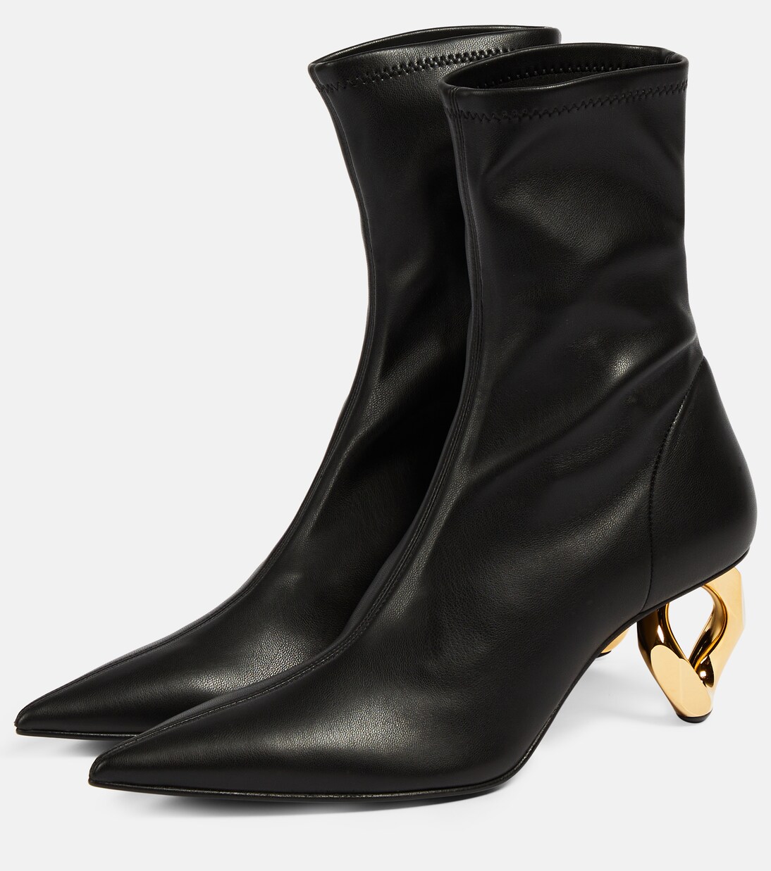 Chain leather ankle boots | JW Anderson