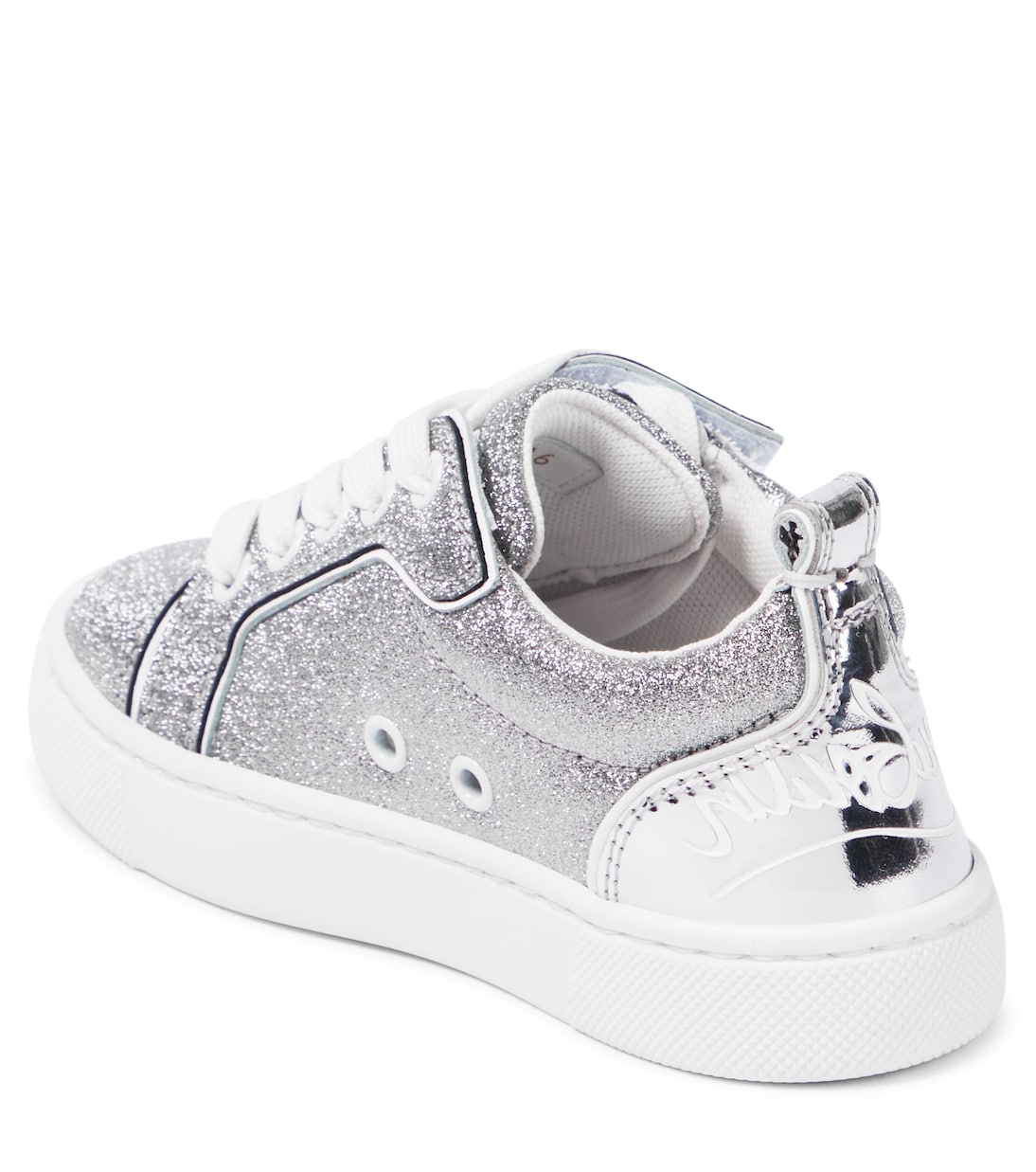 Funnyto glitter leather sneakers | Christian Louboutin Kids