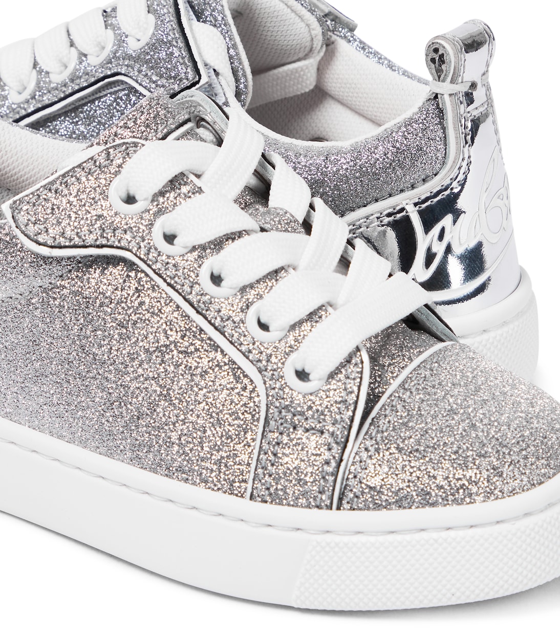Funnyto glitter leather sneakers | Christian Louboutin Kids
