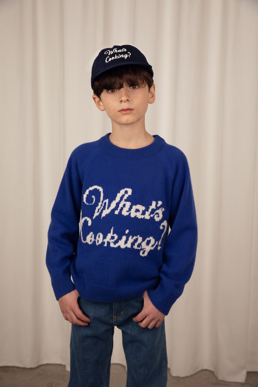 Intarsia wool and cotton sweater | Mini Rodini