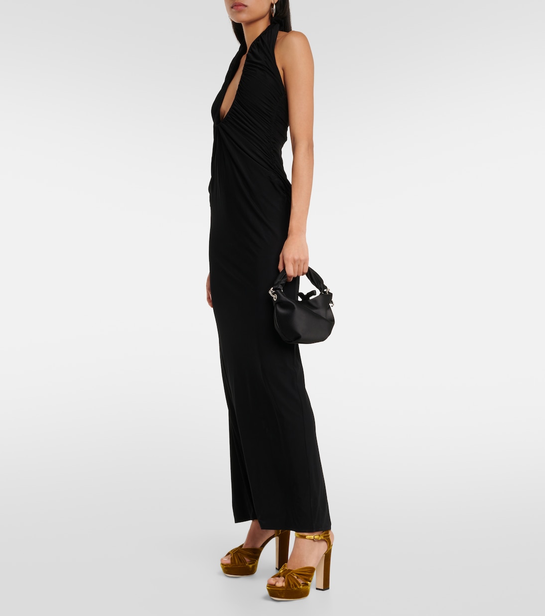 Plateausandalen Heloise 120 aus Samt | Jimmy Choo