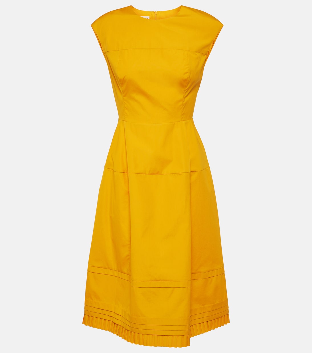 Robe midi plissée en coton | Marni