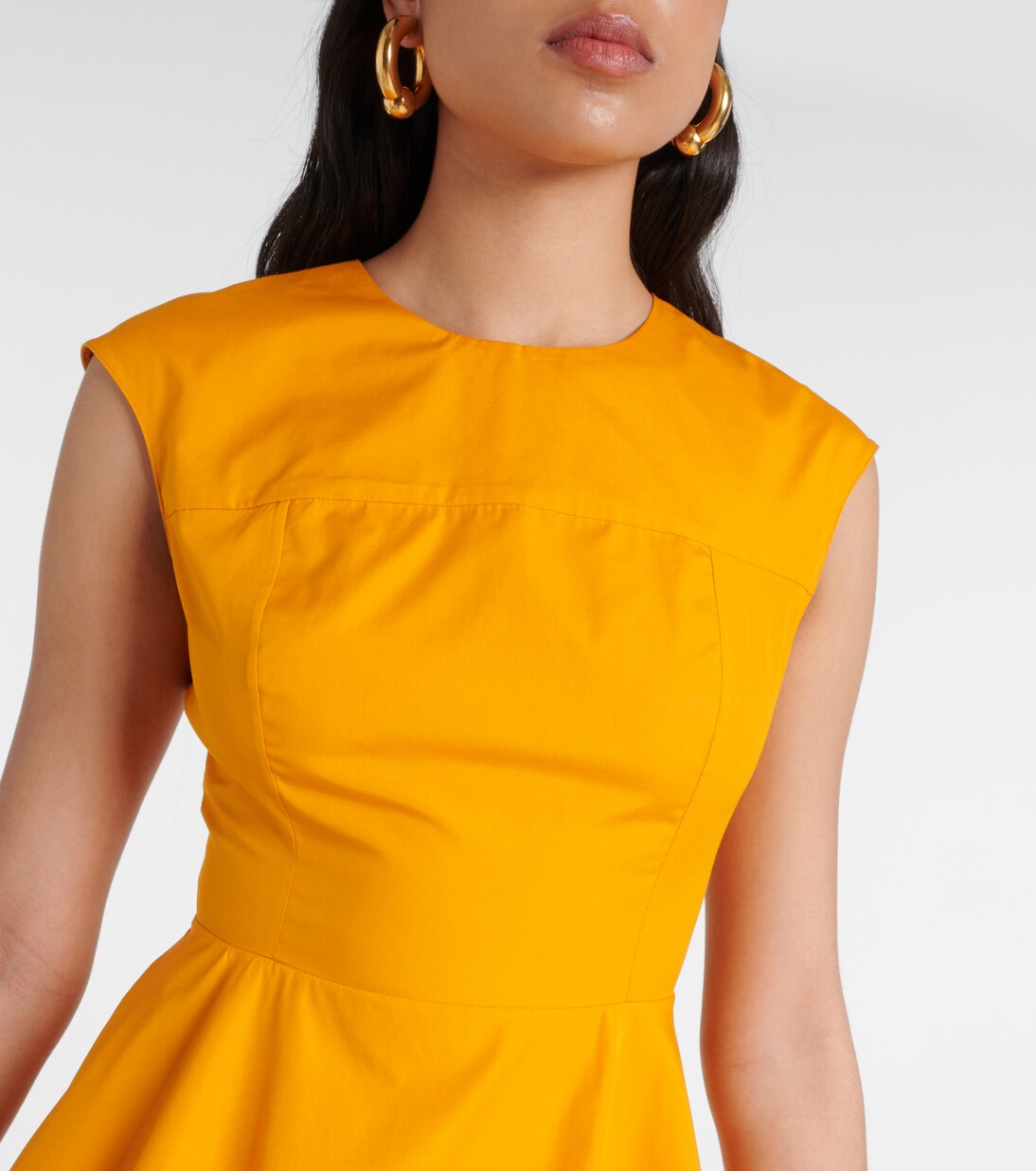 Robe midi plissée en coton | Marni