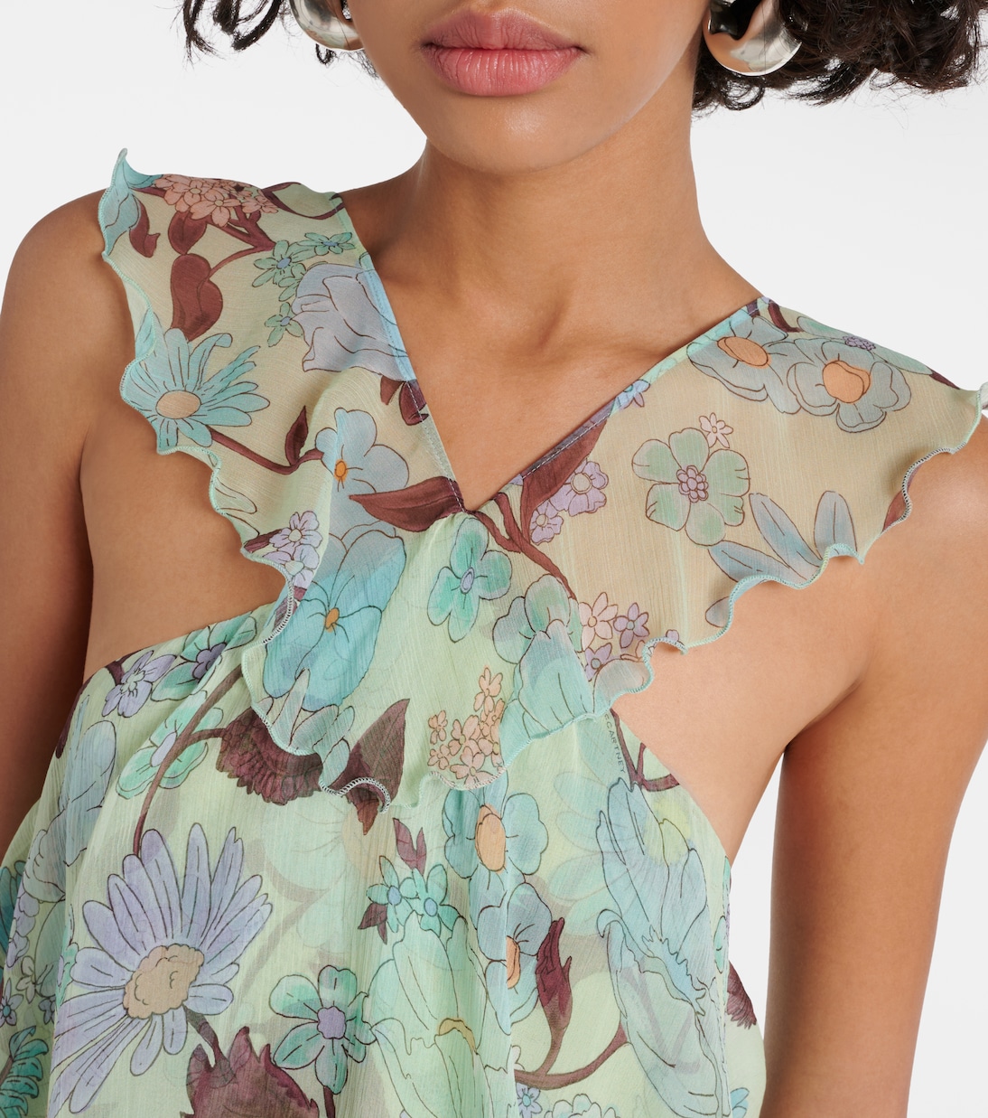 Robe imprimée en soie | Stella McCartney