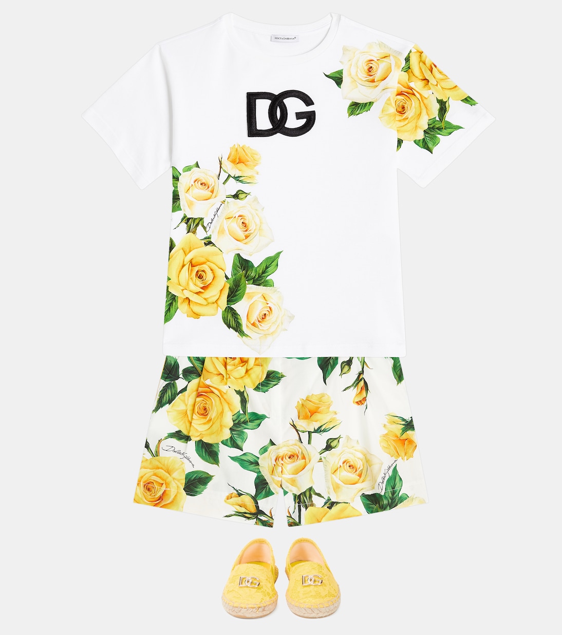 Floral cotton shorts | Dolce&Gabbana Kids
