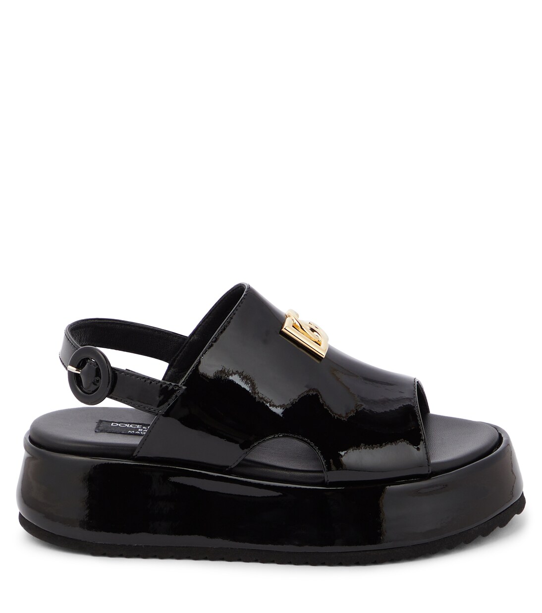 DG patent leather platform sandals | Dolce&Gabbana Kids