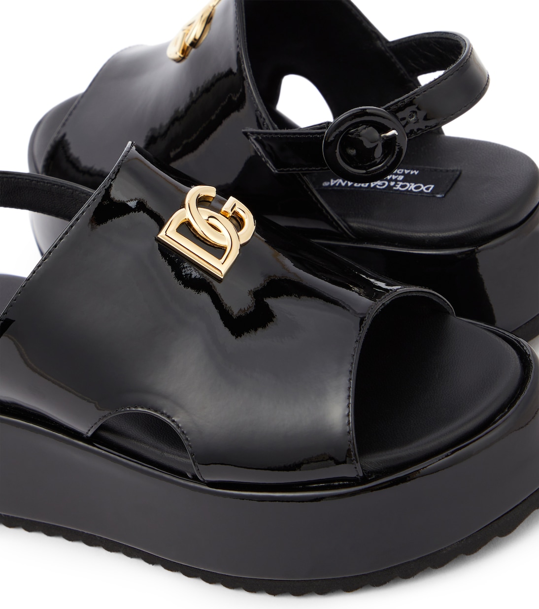 DG patent leather platform sandals | Dolce&Gabbana Kids