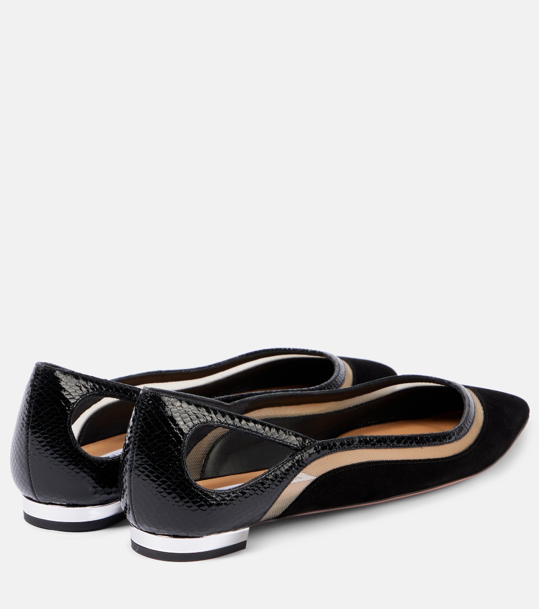 Cinemax绒面革芭蕾舞平底鞋 | Aquazzura