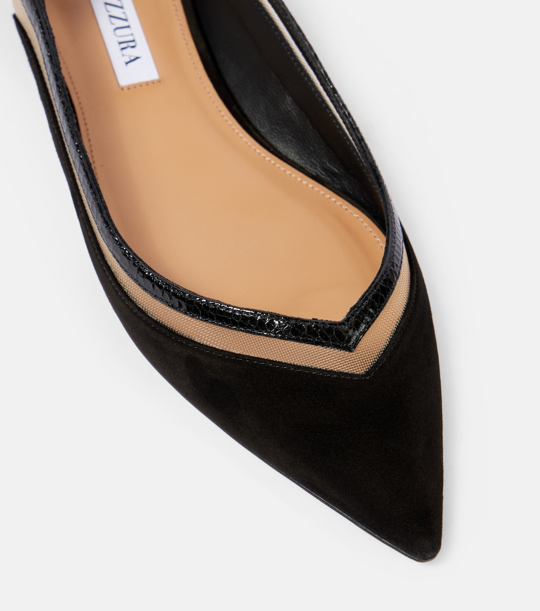 Cinemax绒面革芭蕾舞平底鞋 | Aquazzura