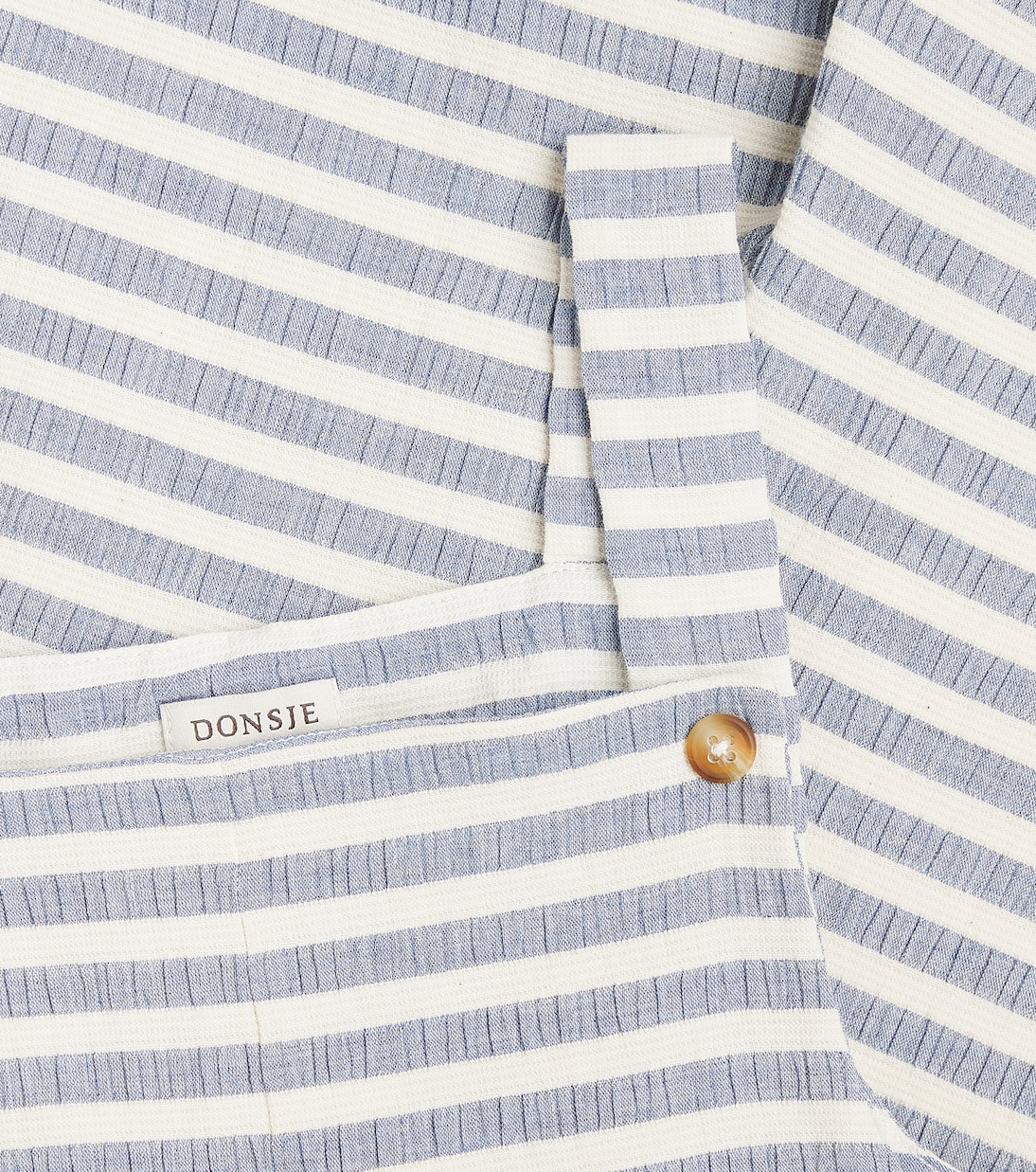 Dann striped cotton-blend overalls | Donsje