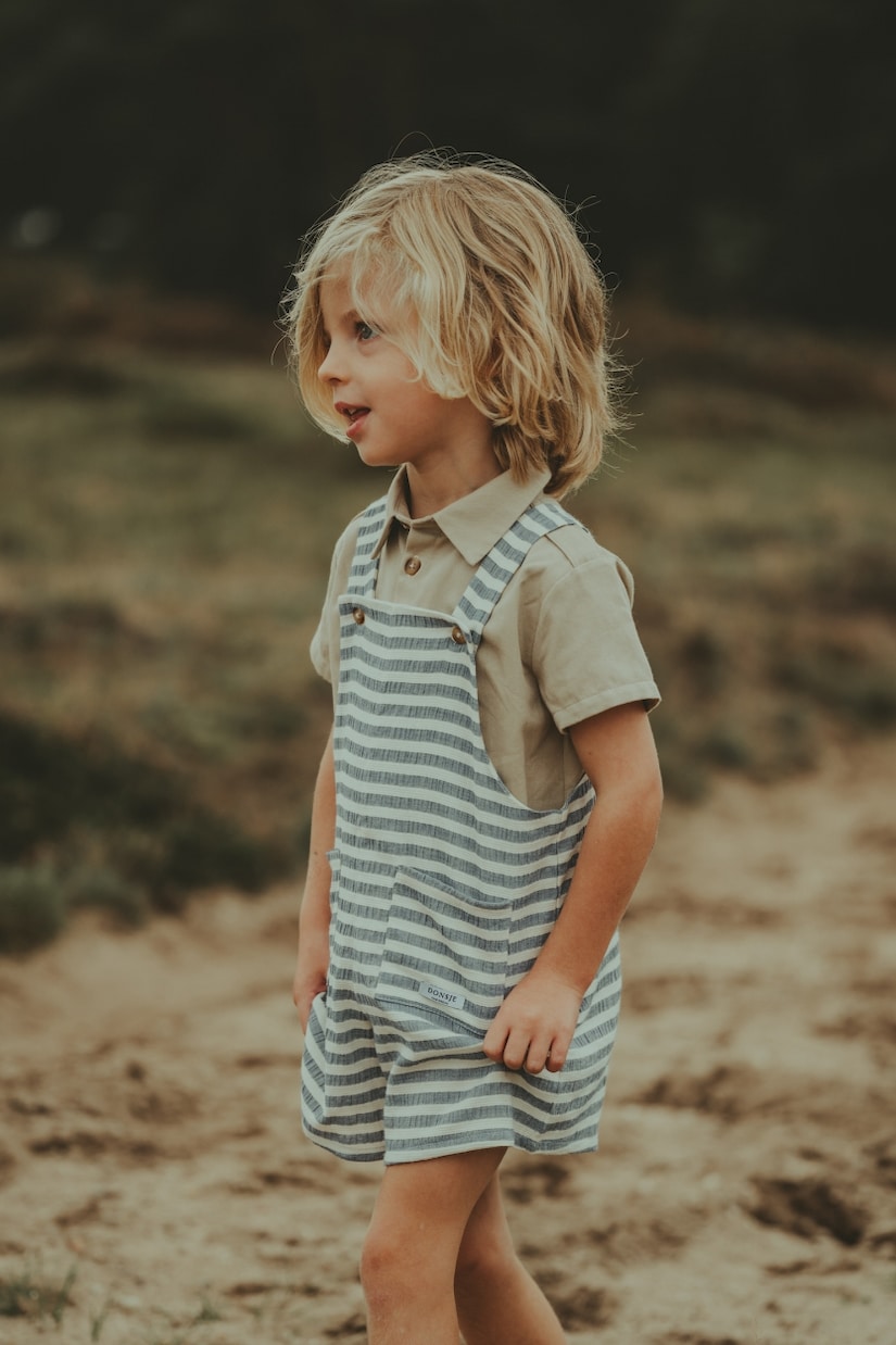 Dann striped cotton-blend overalls | Donsje