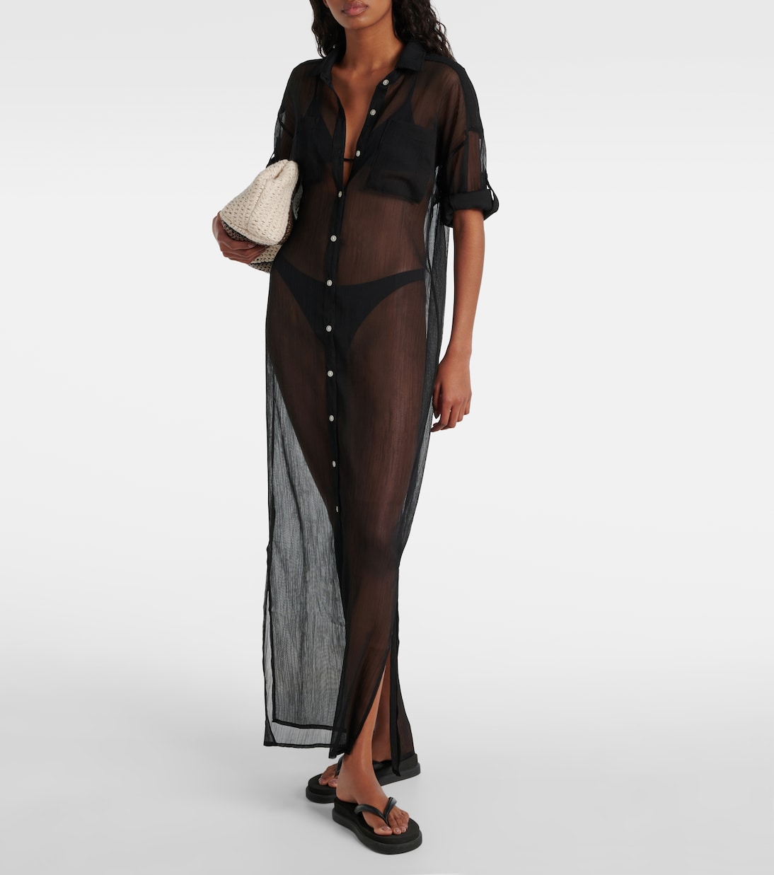 Hemdblusenkleid Mika aus Mesh | Jade Swim