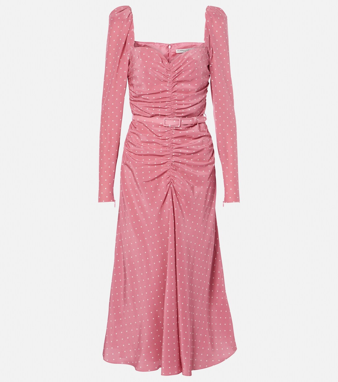 Robe longue à pois en soie | Alessandra Rich