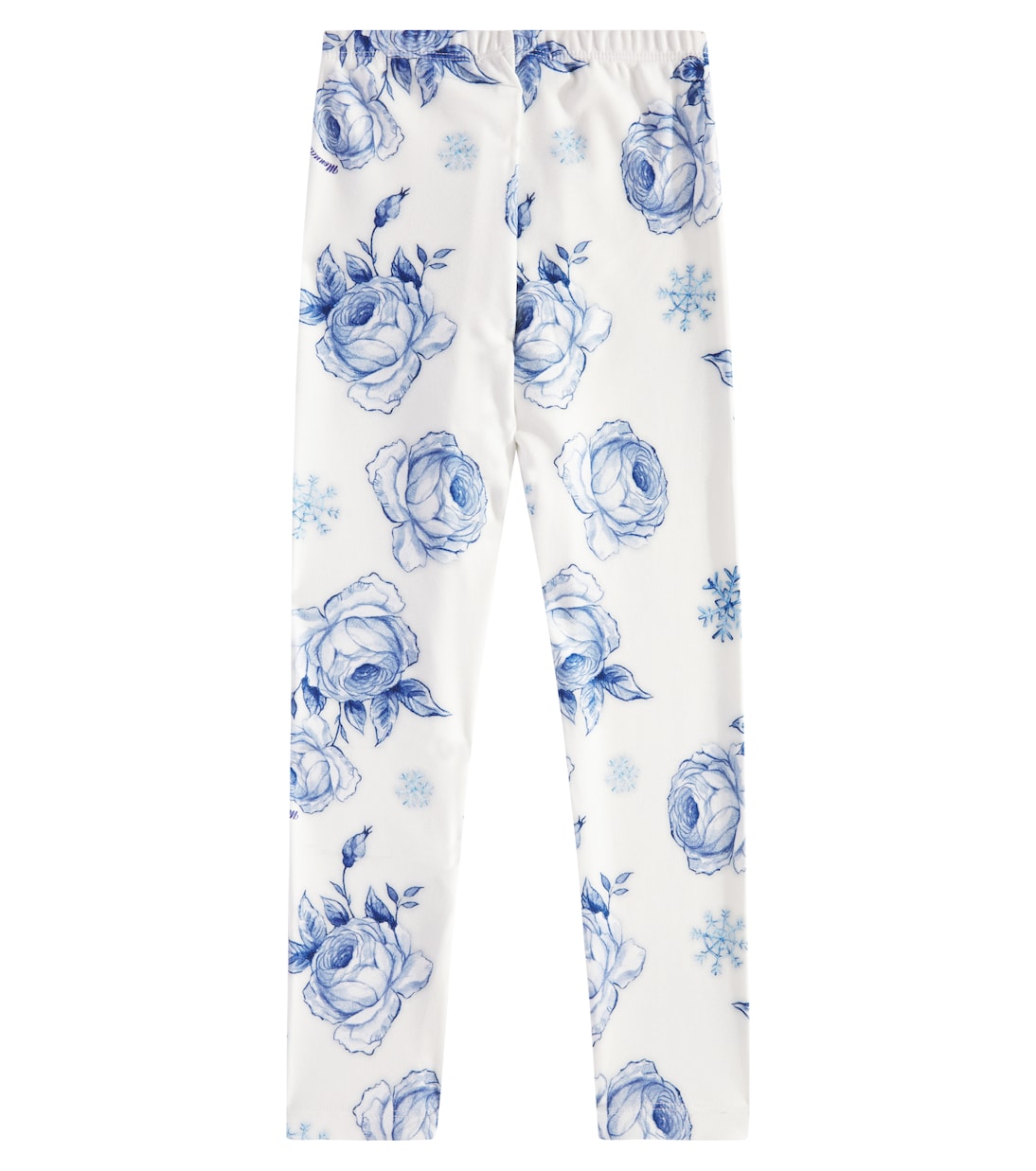 Roses Snowflakes printed leggings | Monnalisa