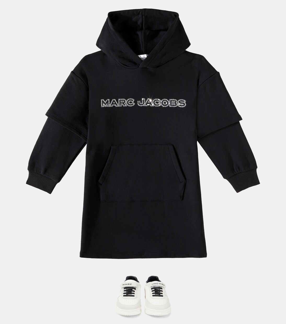 Robe sweat-shirt en coton à logo | Marc Jacobs Kids
