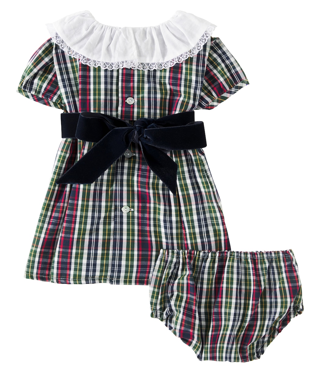 Baby Alicia cotton dress and bloomers set | La Coqueta