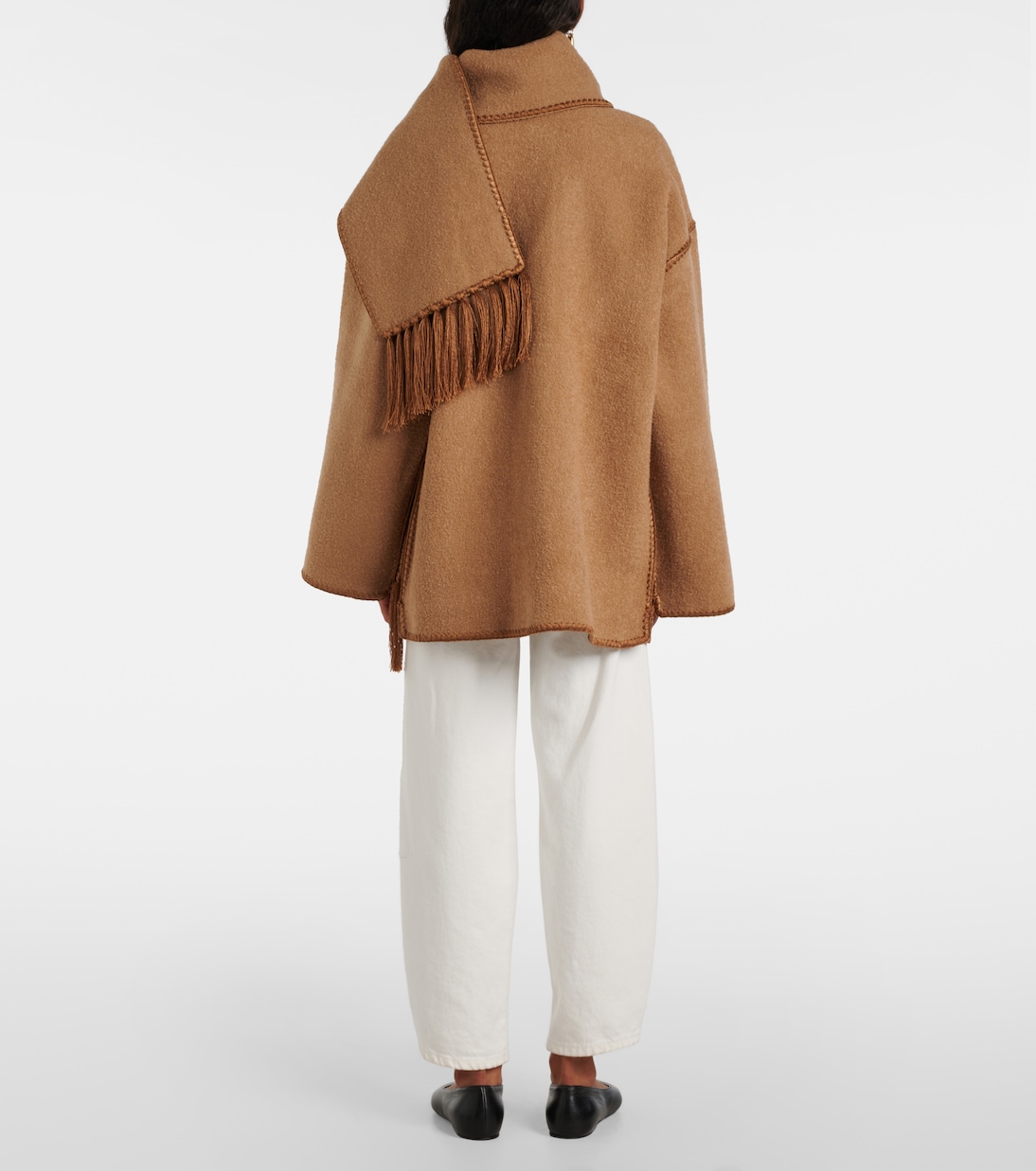 Embroidered wool-blend scarf jacket | Toteme