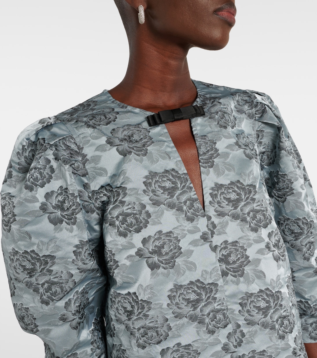 Robe en jacquard à fleurs | Ganni