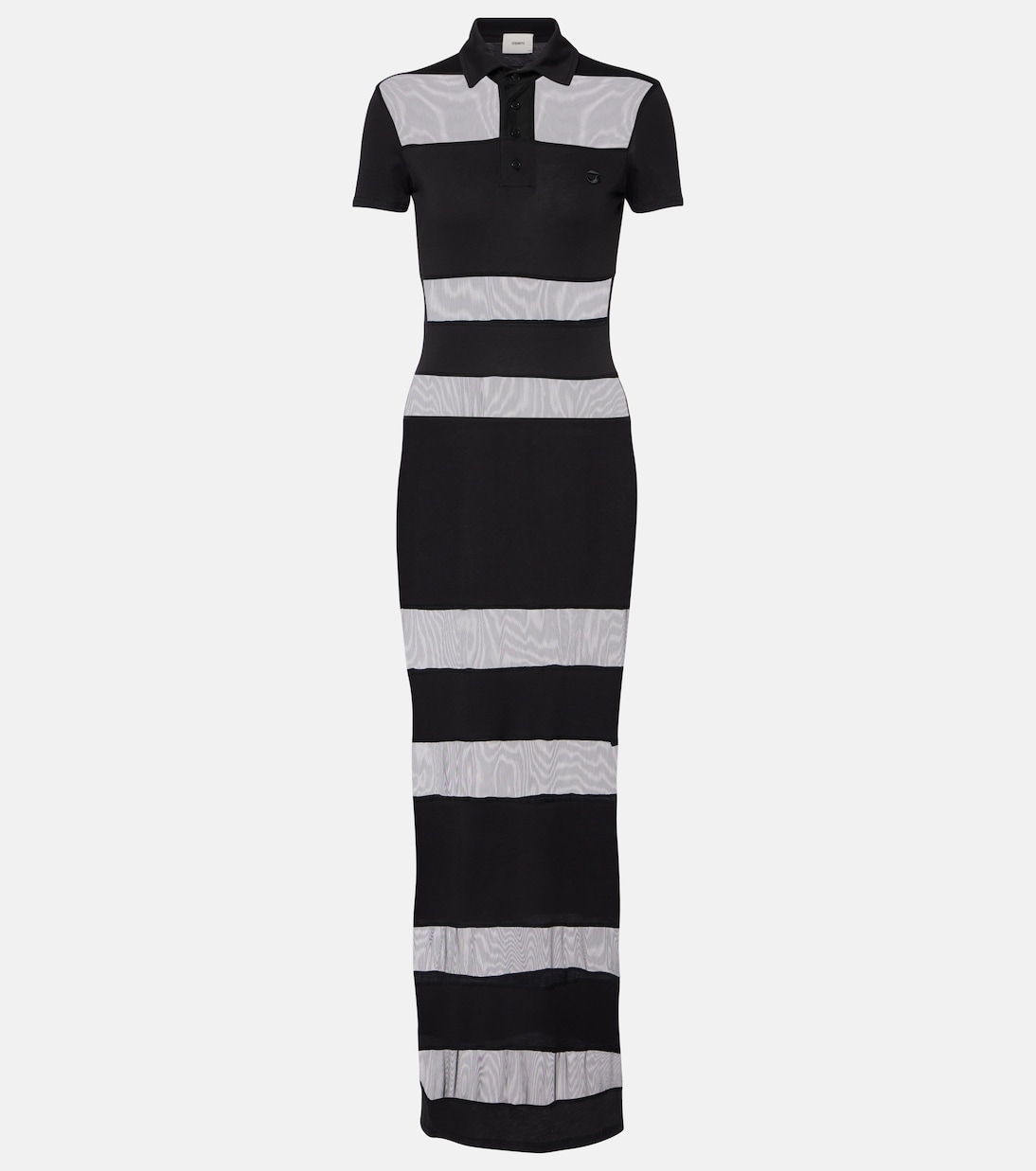Striped shee-paneled maxi dress | Coperni