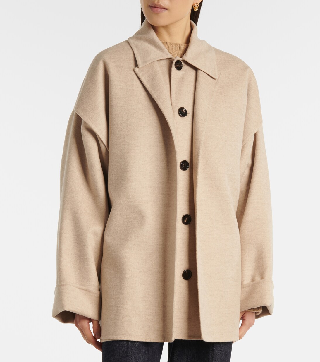 Wool and cashmere car coat | Bottega Veneta