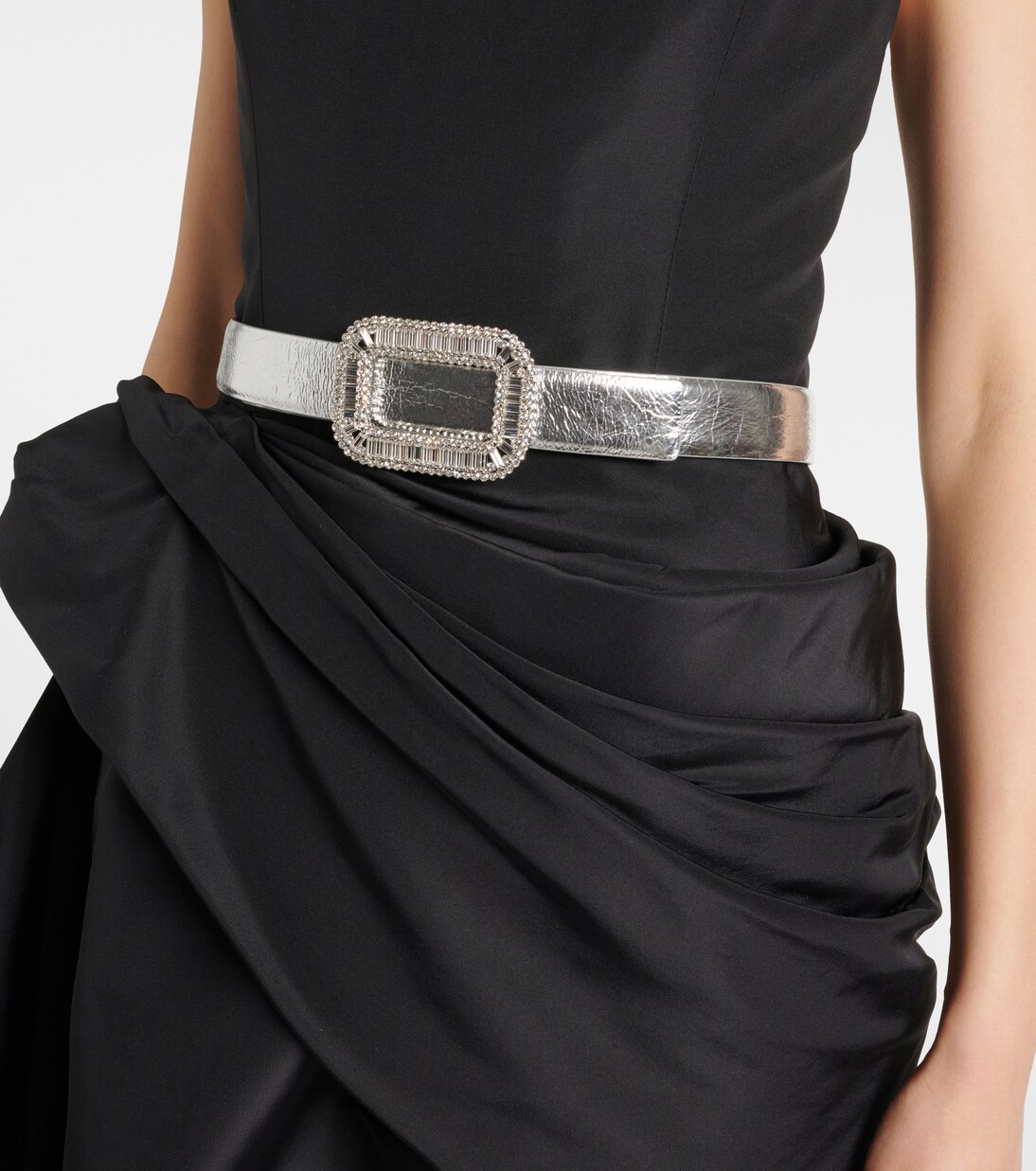 Cinturón Pilgrim de piel metalizada | Roger Vivier