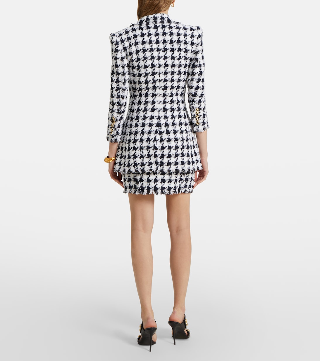 Blazer en tweed de pata de gallo | Balmain