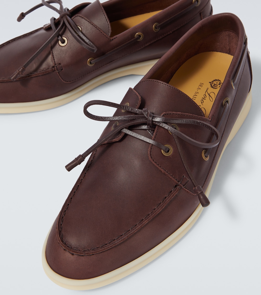 Sea-Sail Walk leather boat shoes | Loro Piana