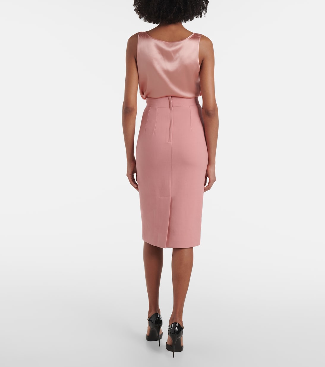 Falda tubo de lana de virgen con DG | Dolce&Gabbana