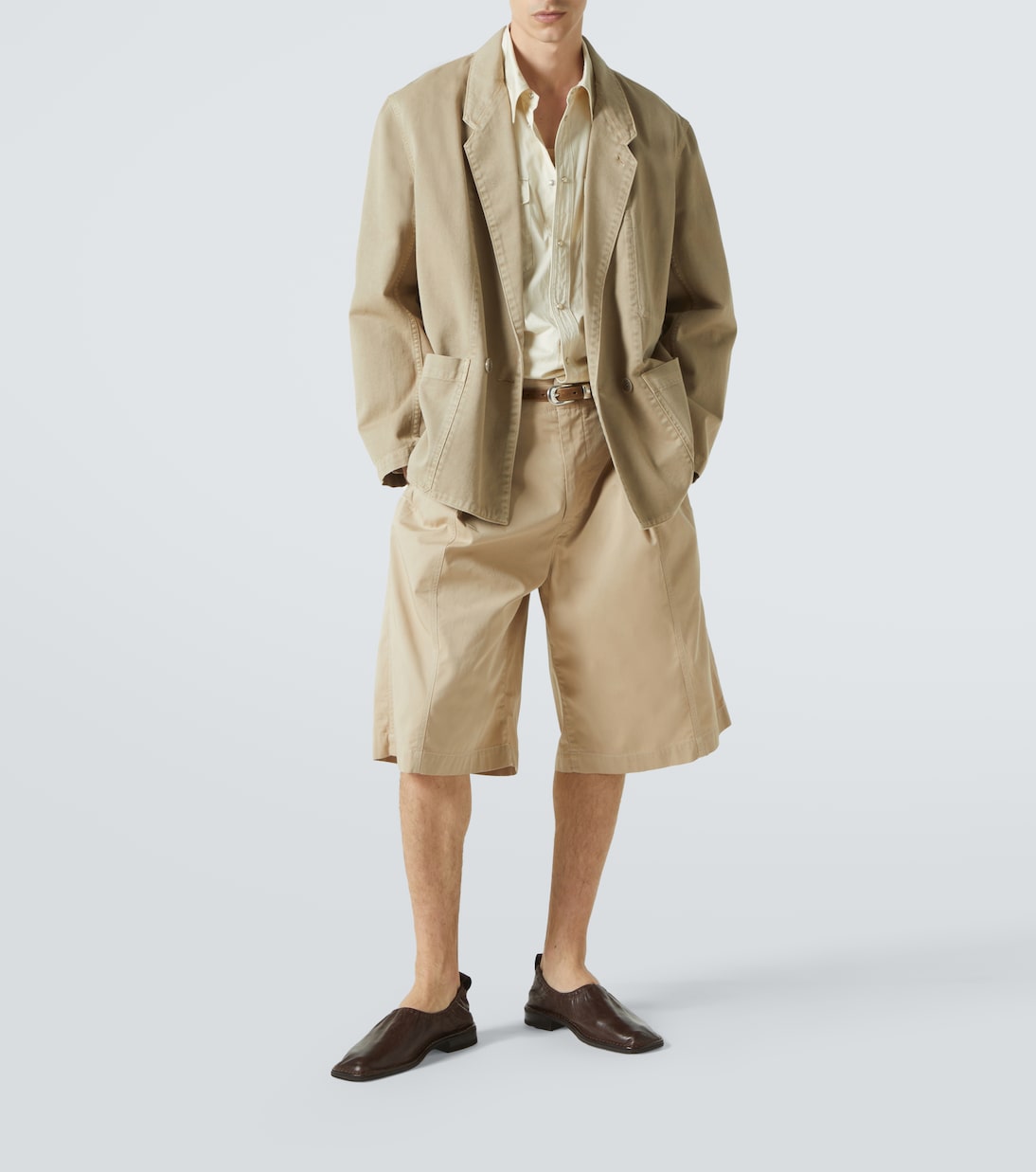 Maxi cotton twill Bermuda shorts | Lemaire